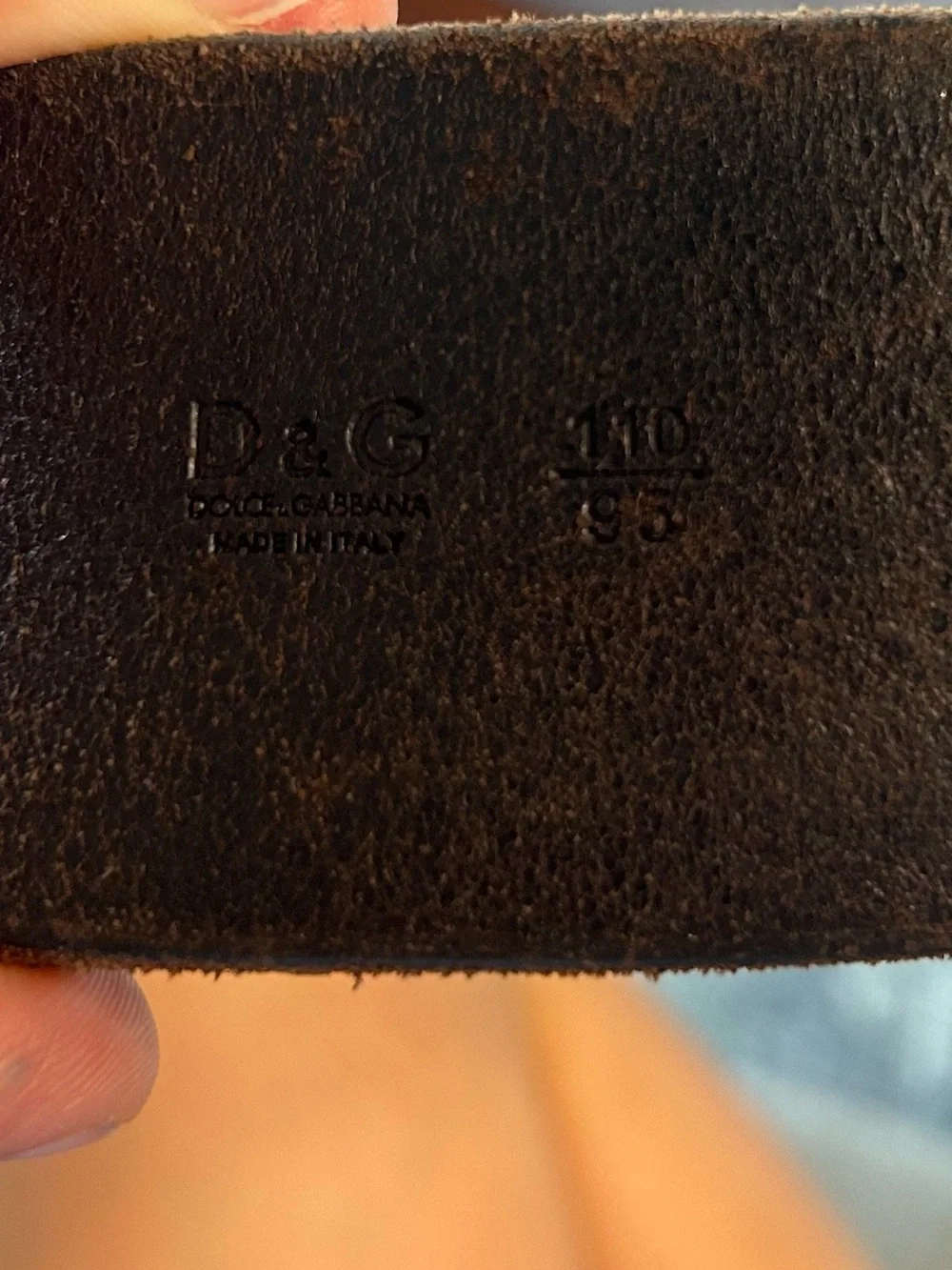Vintage D&G Dolce & Gabbana brown leather belt